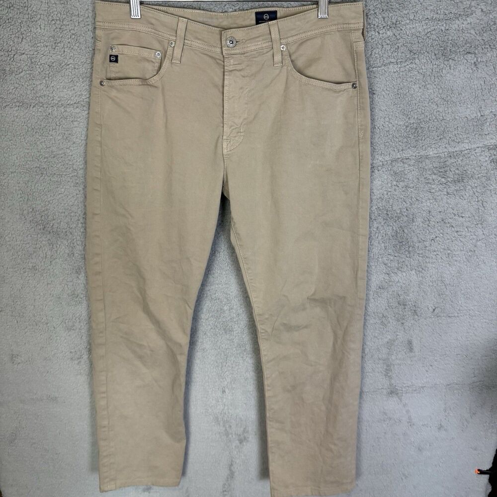 S AG Adriano Goldschmied Pants Mens 34x29 Beige The Graduate Tailored Leg Preppy